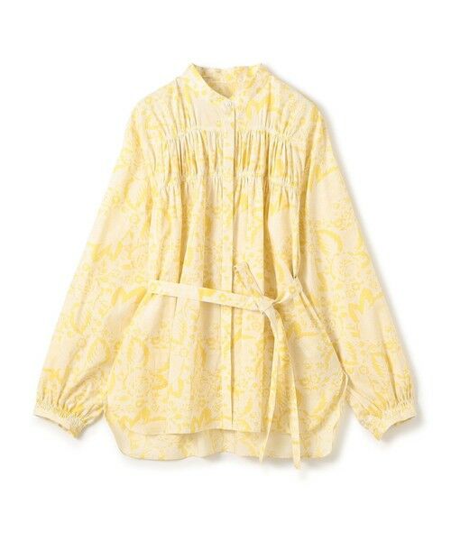 TOMORROWLAND / トゥモローランド シャツ・ブラウス | コットンローンプリント シャーリングチュニックブラウス（22 イエロー系）