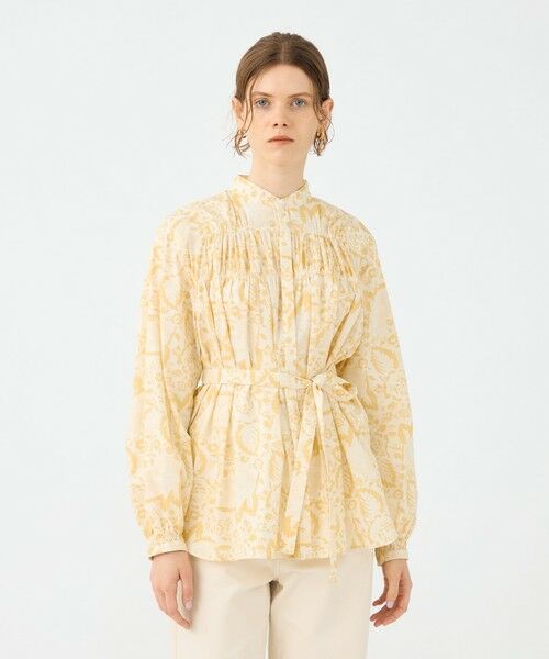 TOMORROWLAND / トゥモローランド シャツ・ブラウス | コットンローンプリント シャーリングチュニックブラウス | 詳細2