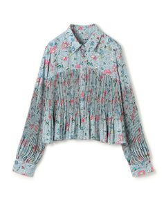 TOMORROWLAND / トゥモローランド シャツ・ブラウス | ポリエステルプリーツ レギュラーカラーブラウス