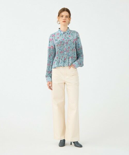 TOMORROWLAND / トゥモローランド シャツ・ブラウス | ポリエステルプリーツ レギュラーカラーブラウス | 詳細1
