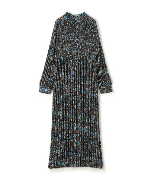 TOMORROWLAND / トゥモローランド ロング・マキシ丈ワンピース | ポリエステルプリーツ バンドカラーワンピース（16 ブラック系）