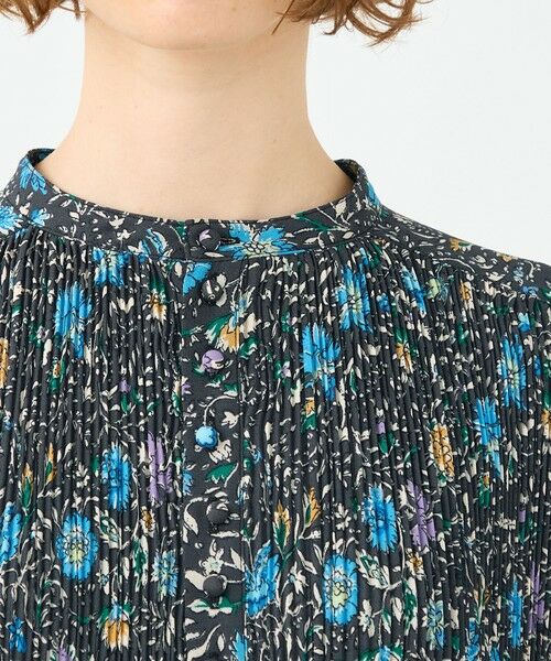 TOMORROWLAND / トゥモローランド ロング・マキシ丈ワンピース | ポリエステルプリーツ バンドカラーワンピース | 詳細4