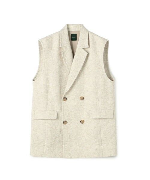 TOMORROWLAND / トゥモローランド ベスト | ボタニカルジャカード ダブルブレストジレ（42 ライトベージュ系）