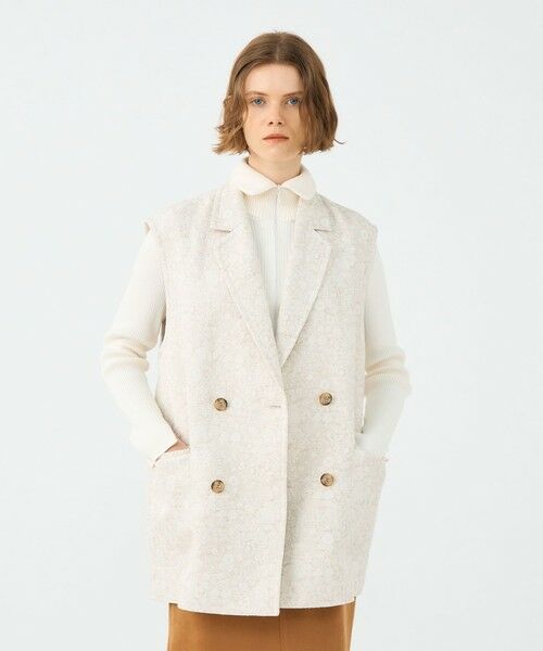 TOMORROWLAND / トゥモローランド ベスト | ボタニカルジャカード ダブルブレストジレ | 詳細2