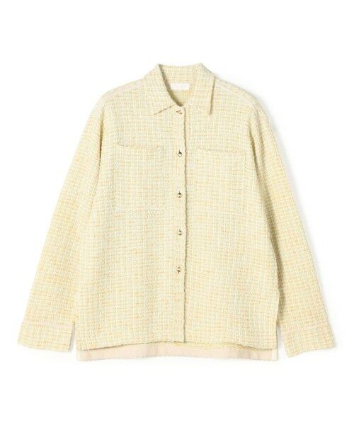 TOMORROWLAND / トゥモローランド カーディガン・ボレロ | ミックスツイード シャツブルゾン（44 ベージュ系）