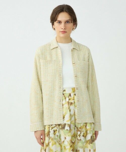 TOMORROWLAND / トゥモローランド カーディガン・ボレロ | ミックスツイード シャツブルゾン | 詳細2