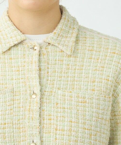 TOMORROWLAND / トゥモローランド カーディガン・ボレロ | ミックスツイード シャツブルゾン | 詳細6