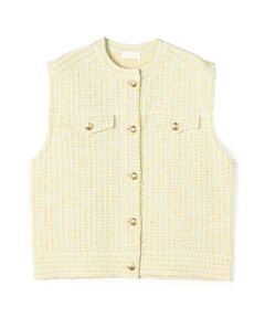 TOMORROWLAND / トゥモローランド ベスト | ミックスツイード ショートベスト