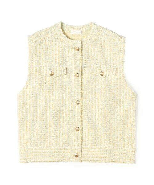 TOMORROWLAND / トゥモローランド ベスト | ミックスツイード ショートベスト（44 ベージュ系）