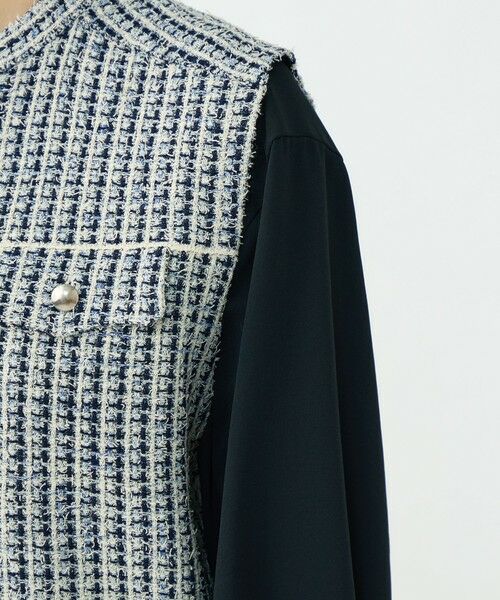 TOMORROWLAND / トゥモローランド ベスト | ミックスツイード ショートベスト | 詳細7