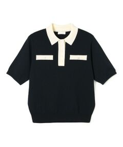 TOMORROWLAND / トゥモローランド ニット・セーター | 【WEB先行予約】ストレッチタックドット ポロプルオーバー