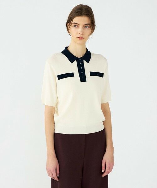 TOMORROWLAND / トゥモローランド ニット・セーター | 【WEB先行予約】ストレッチタックドット ポロプルオーバー | 詳細12