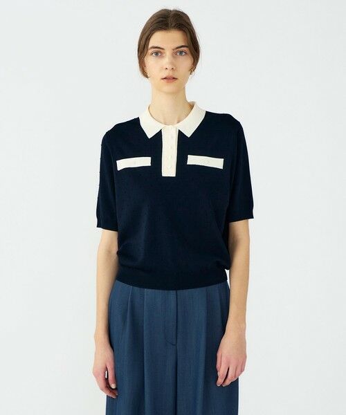 TOMORROWLAND / トゥモローランド ニット・セーター | 【WEB先行予約】ストレッチタックドット ポロプルオーバー | 詳細2