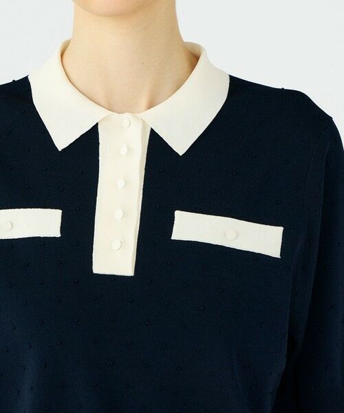 TOMORROWLAND / トゥモローランド ニット・セーター | 【WEB先行予約】ストレッチタックドット ポロプルオーバー | 詳細5