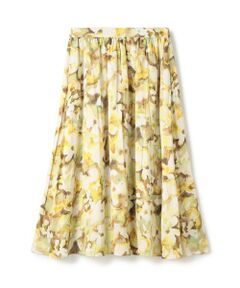 TOMORROWLAND / トゥモローランド ミニ・ひざ丈スカート | ミスティーフラワープリント ボリュームギャザースカート