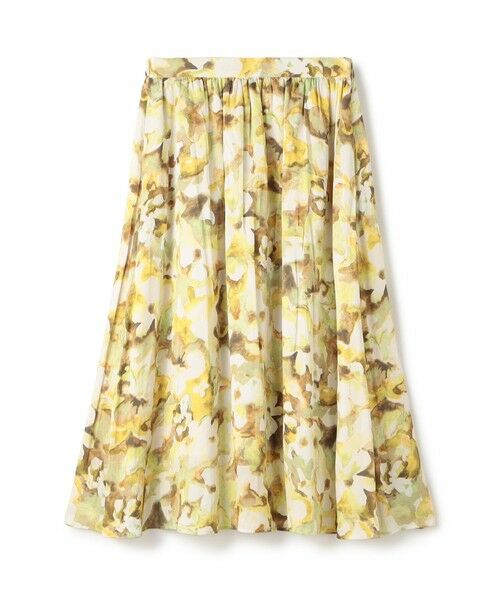 TOMORROWLAND / トゥモローランド ミニ・ひざ丈スカート | ミスティーフラワープリント ボリュームギャザースカート（22 イエロー系）