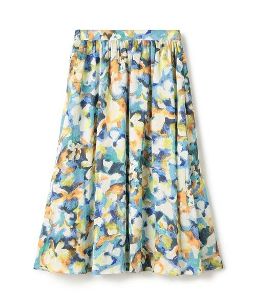 TOMORROWLAND / トゥモローランド ミニ・ひざ丈スカート | ミスティーフラワープリント ボリュームギャザースカート（64 ブルー系）