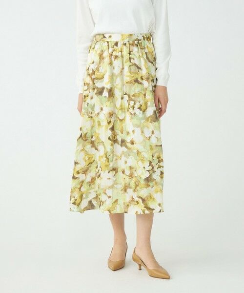 TOMORROWLAND / トゥモローランド ミニ・ひざ丈スカート | ミスティーフラワープリント ボリュームギャザースカート | 詳細11