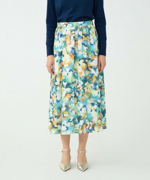 TOMORROWLAND / トゥモローランド ミニ・ひざ丈スカート | ミスティーフラワープリント ボリュームギャザースカート | 詳細2