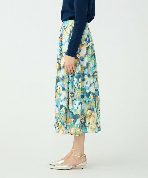 TOMORROWLAND / トゥモローランド ミニ・ひざ丈スカート | ミスティーフラワープリント ボリュームギャザースカート | 詳細3