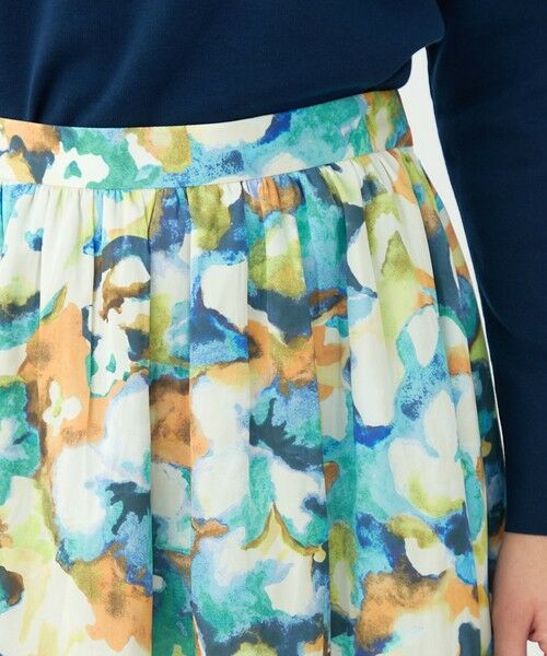 TOMORROWLAND / トゥモローランド ミニ・ひざ丈スカート | ミスティーフラワープリント ボリュームギャザースカート | 詳細5