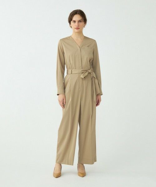 TOMORROWLAND / トゥモローランド サロペット・オールインワン | ドレーピーツイル Vネックオールインワン | 詳細1