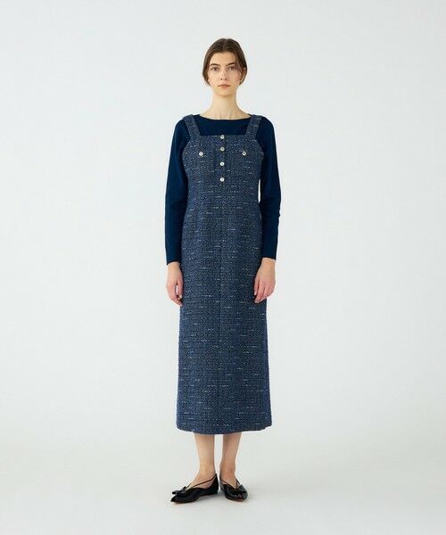 TOMORROWLAND / トゥモローランド ロング・マキシ丈ワンピース | 【WEB先行予約】エアリーファンシーツイード ジャンパースカート | 詳細1