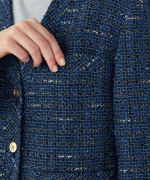 TOMORROWLAND / トゥモローランド ノーカラージャケット | 【WEB先行予約】エアリーファンシーツイード Vカラージャケット | 詳細10