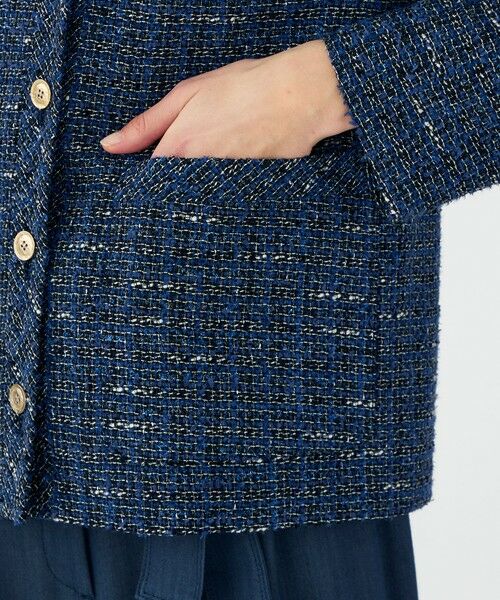 TOMORROWLAND / トゥモローランド ノーカラージャケット | 【WEB先行予約】エアリーファンシーツイード Vカラージャケット | 詳細11