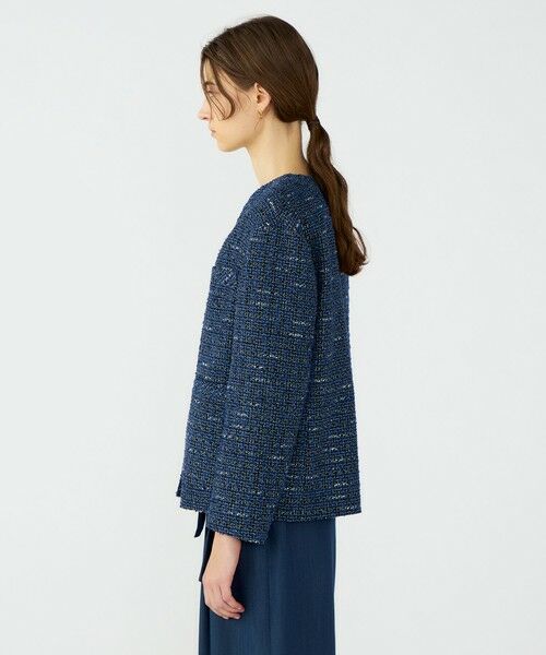 TOMORROWLAND / トゥモローランド ノーカラージャケット | 【WEB先行予約】エアリーファンシーツイード Vカラージャケット | 詳細4