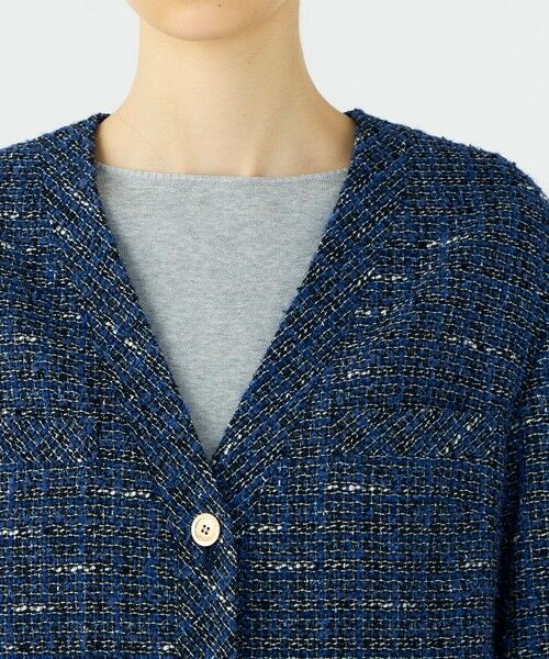 TOMORROWLAND / トゥモローランド ノーカラージャケット | 【WEB先行予約】エアリーファンシーツイード Vカラージャケット | 詳細7