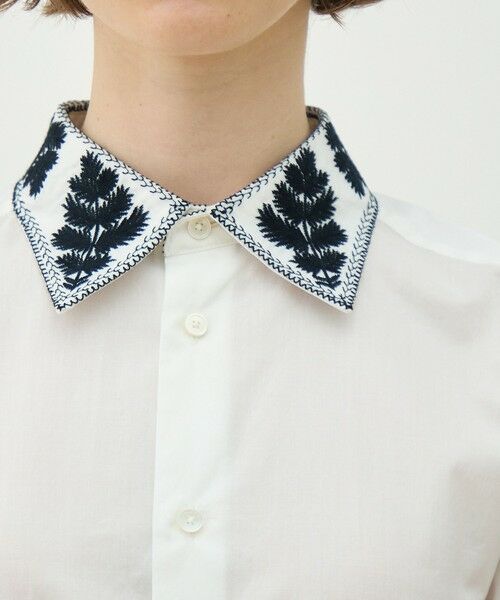 TOMORROWLAND / トゥモローランド シャツ・ブラウス | リーフエンブロイダリー レギュラーカラーシャツ | 詳細5