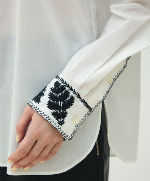 TOMORROWLAND / トゥモローランド シャツ・ブラウス | リーフエンブロイダリー レギュラーカラーシャツ | 詳細6