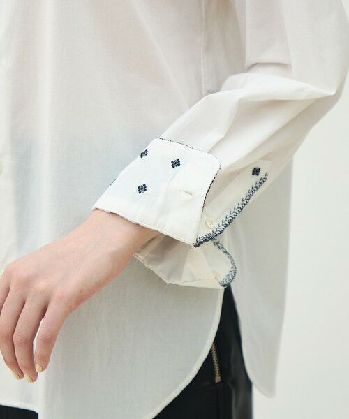 TOMORROWLAND / トゥモローランド シャツ・ブラウス | リーフエンブロイダリー レギュラーカラーシャツ | 詳細8