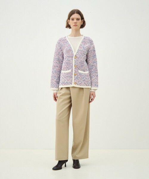 TOMORROWLAND / トゥモローランド カーディガン・ボレロ | スレッドジャカード Vネックカーディガン | 詳細1