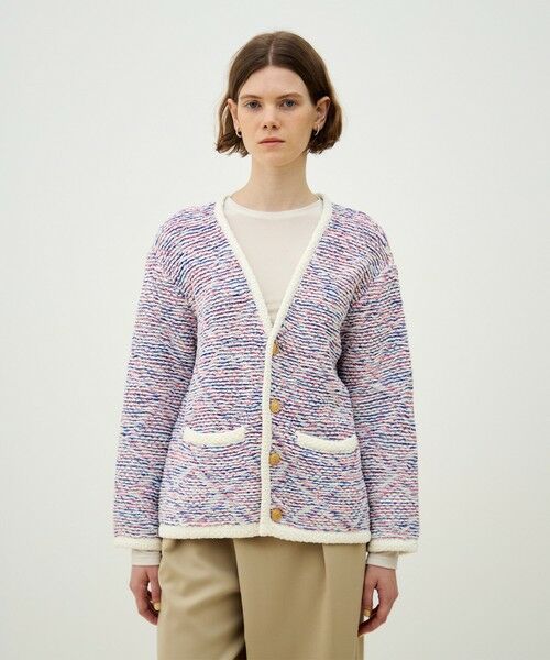 TOMORROWLAND / トゥモローランド カーディガン・ボレロ | スレッドジャカード Vネックカーディガン | 詳細2