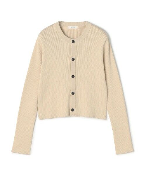 TOMORROWLAND / トゥモローランド カーディガン・ボレロ | コットンリブ クルーネックカーディガン（41 ライトベージュ）