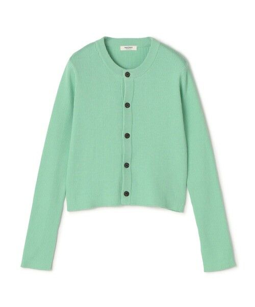 TOMORROWLAND / トゥモローランド カーディガン・ボレロ | コットンリブ クルーネックカーディガン（51 ミントグリーン）