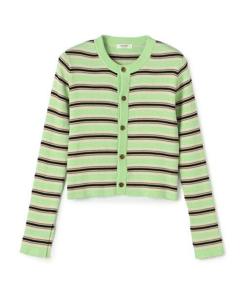 TOMORROWLAND / トゥモローランド カーディガン・ボレロ | コットンリブ クルーネックカーディガン（52 ライトグリーン系）