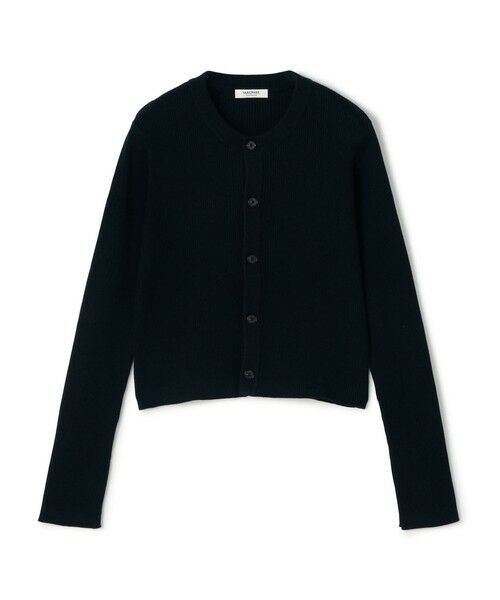 TOMORROWLAND / トゥモローランド カーディガン・ボレロ | コットンリブ クルーネックカーディガン（69 ネイビー）