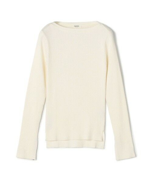 TOMORROWLAND / トゥモローランド ニット・セーター | コットンリブ ボートネックプルオーバー（11 ホワイト）