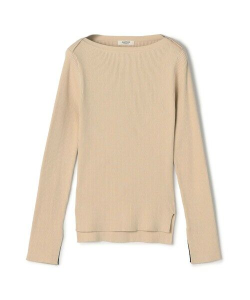 TOMORROWLAND / トゥモローランド ニット・セーター | コットンリブ ボートネックプルオーバー（41 ライトベージュ）