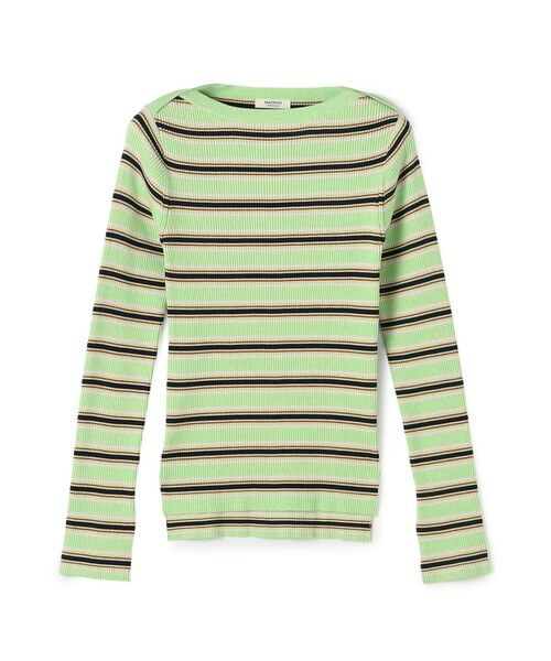 TOMORROWLAND / トゥモローランド ニット・セーター | コットンリブ ボートネックプルオーバー（52 ライトグリーン系）