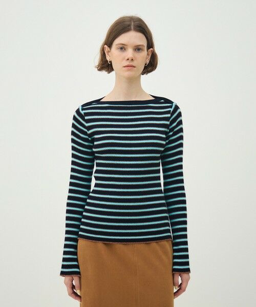 TOMORROWLAND / トゥモローランド ニット・セーター | コットンリブ ボートネックプルオーバー | 詳細2