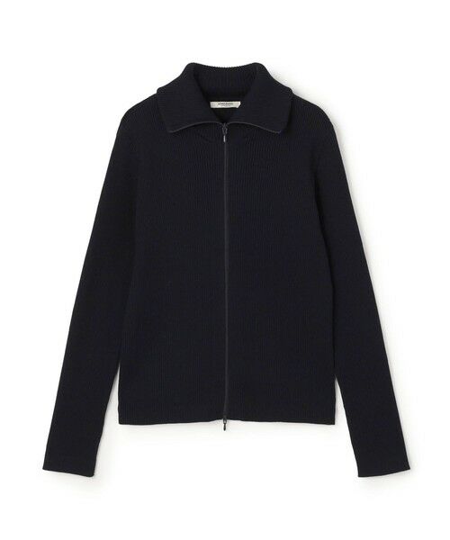 TOMORROWLAND / トゥモローランド カーディガン・ボレロ | コットンリブ ジップアップカーディガン（69 ネイビー）