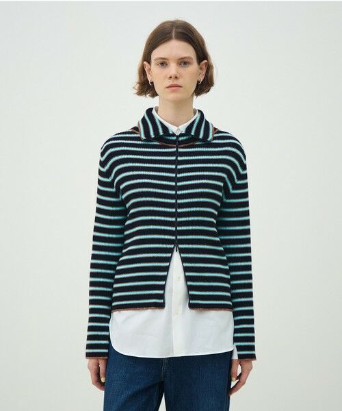 TOMORROWLAND / トゥモローランド カーディガン・ボレロ | コットンリブ ジップアップカーディガン | 詳細2