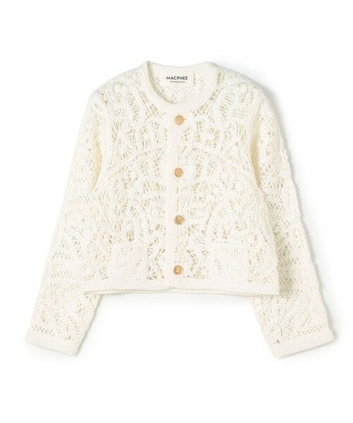 TOMORROWLAND / トゥモローランド ノーカラージャケット | 【WEB先行予約】コットンエンブロイダリー クルーネックジャケット(11 ホワイト)