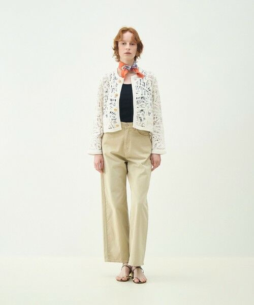 TOMORROWLAND / トゥモローランド ノーカラージャケット | 【WEB先行予約】コットンエンブロイダリー クルーネックジャケット | 詳細1