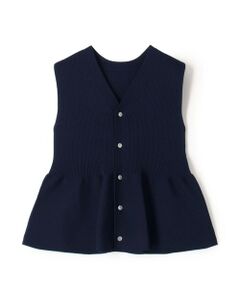 TOMORROWLAND / トゥモローランド ベスト | 【WEB先行予約】フォームニット ペプラムベスト