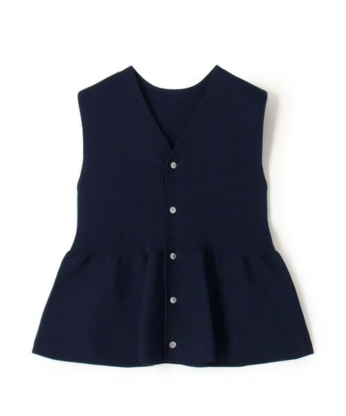 TOMORROWLAND / トゥモローランド ベスト | 【WEB先行予約】フォームニット ペプラムベスト（69 ネイビー）